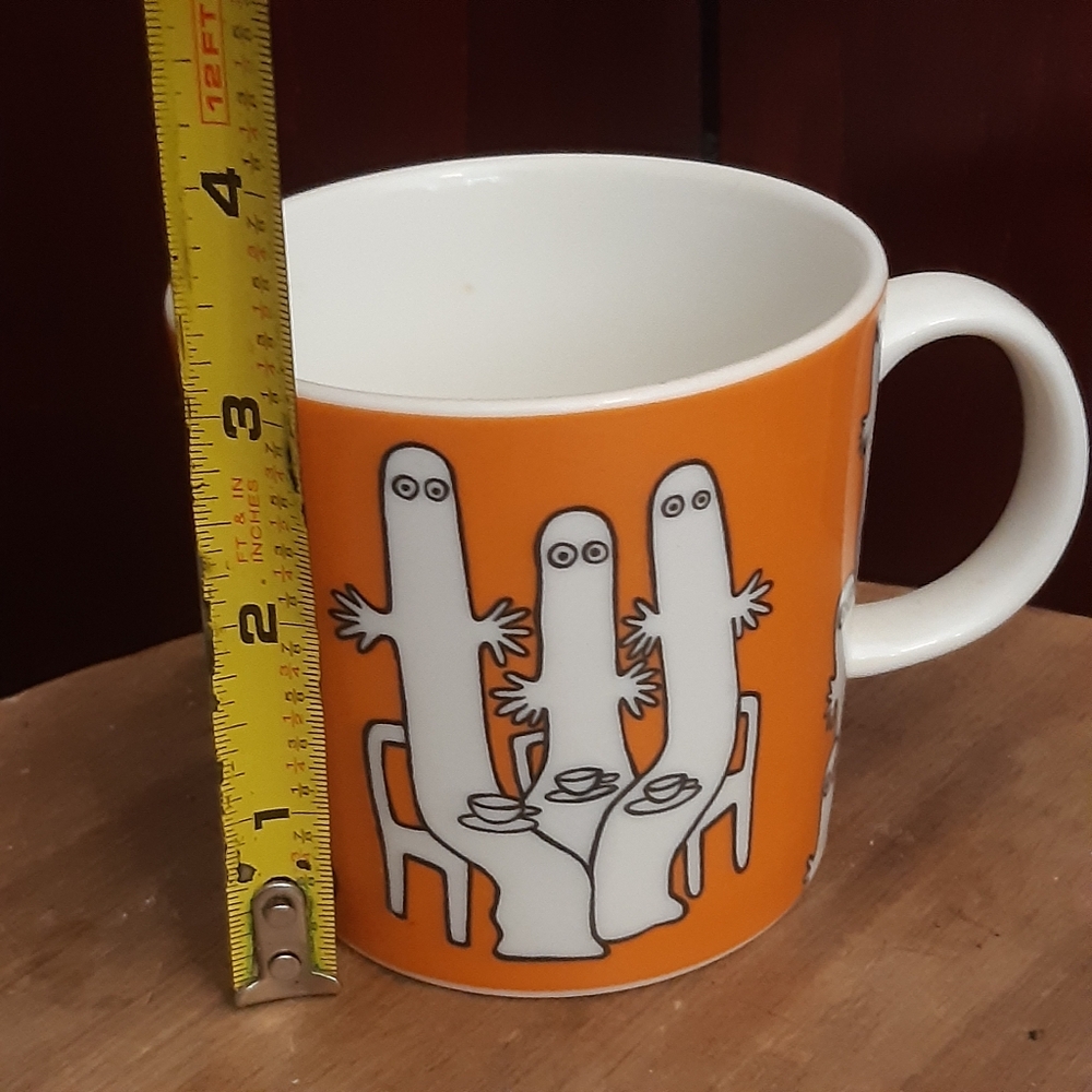 Arabia Finland Orange Moomin Hattifatteners Mug - Picture 4 of 11